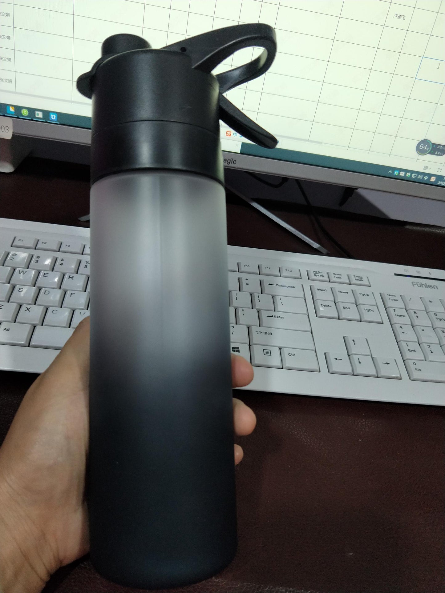 Fitness Spray Water Bottle