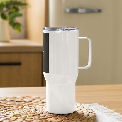 Travel mug with a handle